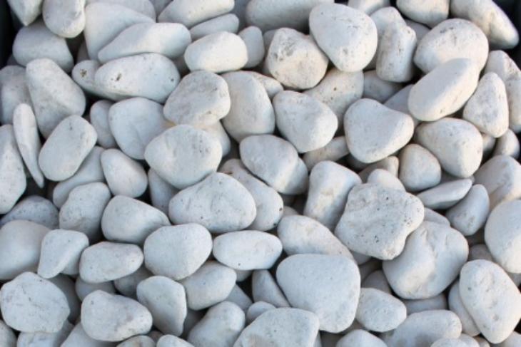 Белая галька галтовка (20-40 мм.)  купить в Новороссийске от производителя, без посредников