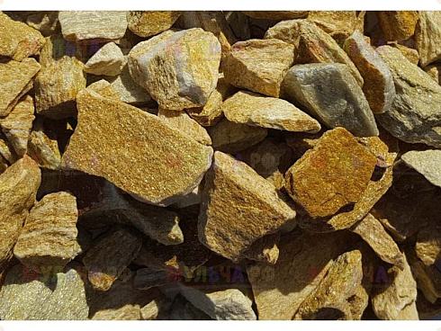 Kamenclub.ru: Щебень крошка желтый (ЗЛАТОЛИТ) фр. 5-10 мм.  купить в Новороссийске мрамор золотистый, бежевый, желтый каменная ландшафтная декоративная крошка здатолита 8500 руб/т   фото КАМЕНЬ КЛУБ