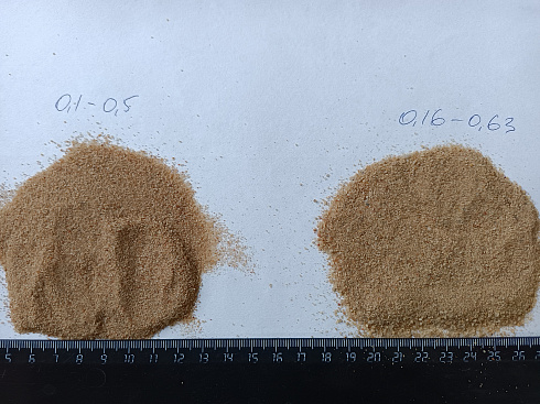 Кварцевый песок для площадок фр. 0,16-0,63 мм.  купить в Новороссийске фото Камень Клуб