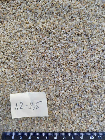 Кварцевый песок сухой фракцинированный фр. 1,2-2,5 мм.  купить в Новороссийске фото Камень Клуб