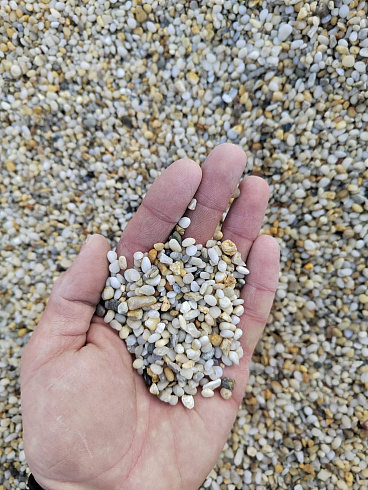 фото Галька крымская жемчужная фр. 3-5 мм. купить в Новороссийске  в интернет-портале КАМЕНЬ КЛУБ