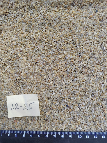 Кварцевый песок сухой фракцинированный фр. 1,2-2,5 мм.  купить в Новороссийске фото Камень Клуб
