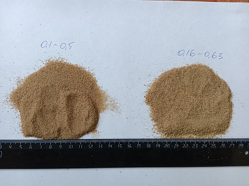 Кварцевый песок для площадок фр. 0,1-0,5 мм.  купить в Новороссийске фото Камень Клуб