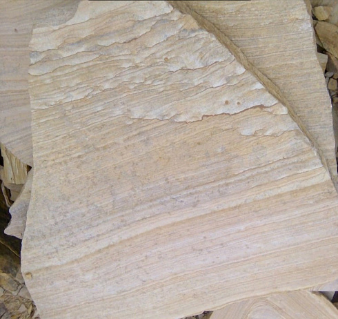 Kamenclub.ru: Песчаник пластушка желтый с рисунком (4-6 см)  купить в Новороссийске плитняк пластушка желтый с рисунком песчаник 9 000 руб/м3   фото КАМЕНЬ КЛУБ