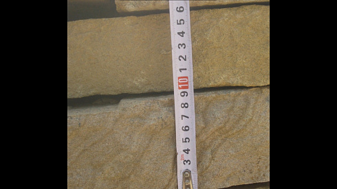 Kamenclub.ru: Песчаник пластушка желтый с рисунком (4-6 см)  купить в Новороссийске плитняк пластушка желтый с рисунком песчаник 9 000 руб/м3   фото КАМЕНЬ КЛУБ