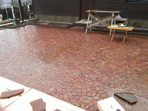 Kamenclub.ru: Песчаник брусчатка (Готика) art PSK-L-01  купить в Новороссийске    2600 руб/кв.м    фото КАМЕНЬ КЛУБ