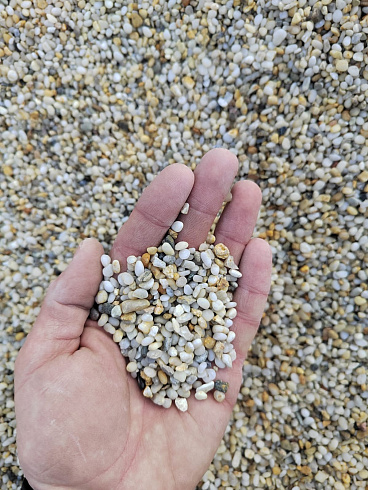 фото Галька крымская жемчужная фр. 3-5 мм. купить в Новороссийске  в интернет-портале КАМЕНЬ КЛУБ